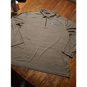 New Ford AKWA 2XL Quarter Zip Pullover Gray Blue Oval Logo USA Made
